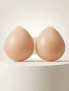 1pc Invisible Push-Up Silicone Breast Pads, Reusable Insertable Bra Pads For Wedding Dress And Swimwear, Nude Medical-Grade Silicone, Odorless, Soft, Breathable Concave Bottom, Non-Sweaty, Body-Shaping Breast Prosthesis For Post-Mastectomy Recovery, Breast Enhancer Pads For Swimming And Hydrotherapy, Artificial Silicone Breast Pads, Summer Holiday Halloween Essential Underwear Accessory, Thickened Bra Inserts, Sexy Carnival Silicone Fake Breast - Apricot - View 9