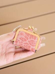 CHARM INFINITE Litchi Texture Kiss Lock Mini Coin Purse, Portable PU Leather Small Wallet For Coins, Rings, Earrings, Jewelry Daily Storage Bag - Multicolor - View 11