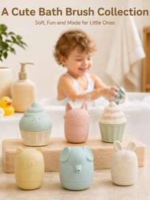 Cute Cartoon Animal Silicone Bath Water Spray Toy, Detachable Baby Shower Sprinkler Toy, Fun Interactive Water Play Toy For Toddlers, Kids Bath Time Toy, Pool Beach Sand Play Toy, Indoor Outdoor Water Activity Gift For Boys Girls - Multicolor - View 8