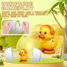 New Bouncing Egg Cute Animal Toy With Spring Control Device, Adorable Design, Perfect For Entertaining Children. It's A Creative And Fun Children's Toy, Durable And Drop-Resistant, Made Of High-Quality Materials. This Is A Toy Suitable For Parent-Child Interaction. - 彩色 - 查看 1