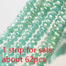 1顆 5*8mm 刻面玻璃輪珠，彩色電鍍 AB，DIY 手工珠飾配件，適用於手機鍊、手工串珠項鍊、手鍊、耳環、包包、編織鞋與服飾 - 5*8mm車輪珠 - 查看 42