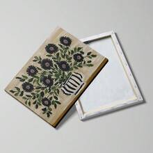1 Peça Pôster em Tela Botânico Floral Rústico Noric com Moldura/Sem Moldura, Arte Floral Escandinava Folk Art Cottagecore, Impressão de Arte de Parede Decoração Fazenda Minimalista Pintura Vintage para Corredor, Sala de Estar, Quarto, Decoração de Casa Moderna - A - Visão 3
