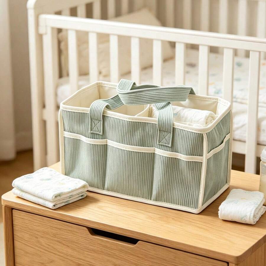 Large Capacity Mommy Bag, Baby Supplies Storage Bag, Diaper Bag, Portable Handbag With Compartments - Multicolor - View 1