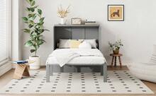 Bed Frame Folding Bed 90x200cm - Scandinavian White Design - Grey - View 11
