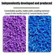 144 Colors 2.6mm Mini High-Quality Fuse Beads Set With Upgraded Tool Kit, Includes Templates And Tools, Suitable For Home DIY Pixel Art, Handmade Beading Set, Perfect For Creative Art Projects And Home Decor, Valentine's Day Gift - Multicolor - View 4