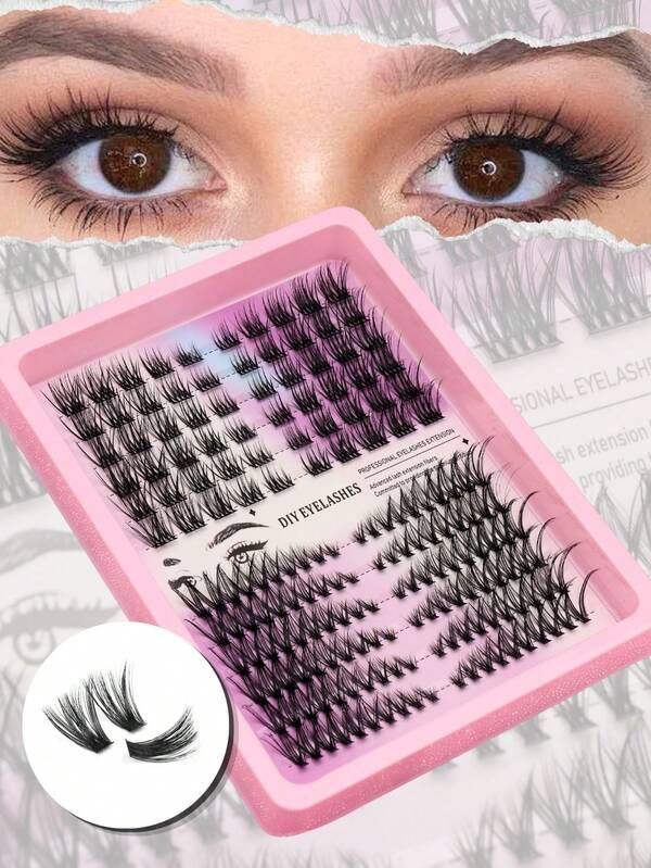 180 Pieces D Curl Lightweight Mink False Eyelashes, Beginner-Friendly, D Curl Keeps Shape Well, 0.05mm Ultra-Thin, Won't Press On Eyes, Suitable For Western And Middle Eastern Makeup Styles
