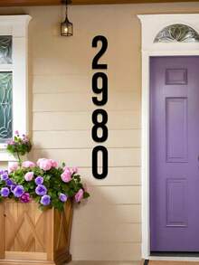 1 Piece 0-9 Number Metal House Number Plate - Metal House Number Plate, Suitable For House Numbers, Outdoor Mailbox Numbers, Home Decoration, Garden Decoration, Gates, Garage Doors, Includes Numbers 0 To 9, Can Be Freely Combined - Number - View 6
