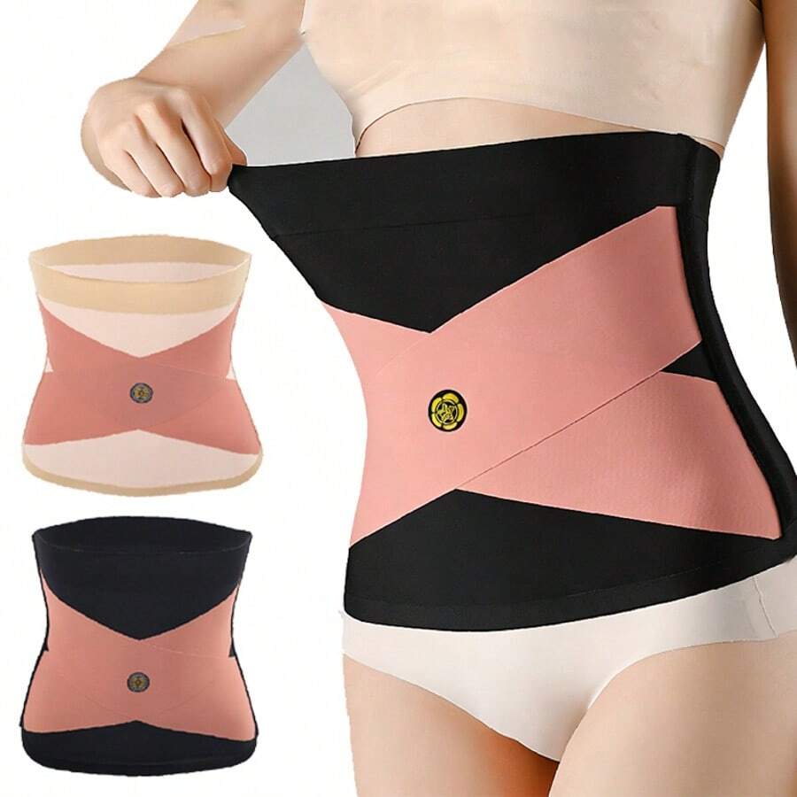 1pc Women's Seamless Waist-Cincher/Tummy Control Belt, Elastic Body Shaping Waistband, Suitable For Fitness And Daily Shaping Support - Multicolor - View 1