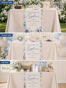 Tarjetas de mesa personalizables para bodas, texto y fecha personalizados, decoración de mantel para novios, pancarta personalizada para recepción de boda, decoración con nombres de novios, adecuado para fiestas, bodas, cumpleaños, días festivos y otras ocasiones - Multicolor - Ver 9