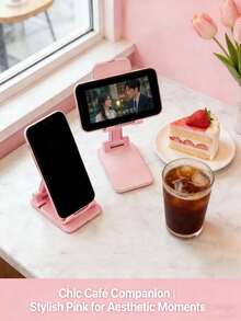 1pc Foldable Adjustable Phone Stand, Portable Non-Slip Tablet Holder, Universal Phone Holder, Multi-Purpose Desktop Accessory, Suitable For Home Office Travel, Back To School, Summer Supplies, Ideal Birthday And Holiday Gift, Phone Accessory, Phone Stand, Christmas Home Decor, Back To School, Autumn Decor - Multicolor - View 10
