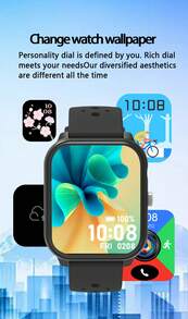 NcmRyu 1.83 Inch HD Display Smart Sports Watch, Flashlight, 260mAh Battery, Bluetooth Calling, Multiple Sports Modes, Suitable As Gift For Friends And Couples, Compatible With Android And IOS - View 4
