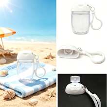 10pcs 1oz(28.3g) 30ml Clear Empty Bottles, Hand Sanitizer Travel Holder With Hook Keychain, White Flip Cap, Reusable Portable Empty Bottles, Refillable Cosmetic Containers, Suitable For Liquids, Lotions, Creams - Transparent Flip-top Keychain 10pcs - View 11