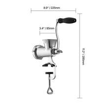 Picadora de Carne Manual de Acero Inoxidable 304 con Manivela y Abrazadera de Acero para Mesa Máquina para Moler Carne con Placa de Corte y Tubo Ideal para Carne de Res, Cocina, Restaurante - Acero inoxidable 304 - Ver 10