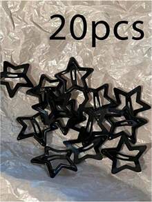 10/20/50pcs Women's Halloween Y2K Star Metal Hair Clips, Daily Use Claw Clips Hair Pins, School Supplies, Women's Hair Accessories, Hair Clips - Regular Model - View 13