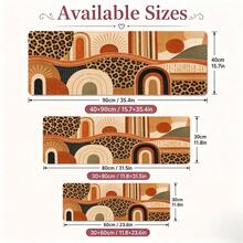 Boho Leopard Patchwork Extended Mouse Pad, Warm Abstract Large Desk Pad For Keyboard And Mouse, Home Office Computer Mat, Stylish Desk Accessories Gift - View 5