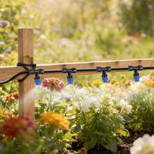 Upgraded Drip Irrigation System Kit 75FT, Adjustable Misting Nozzles Leak-Proof Design Garden Greenhouse Outdoor Plants - A - View 10