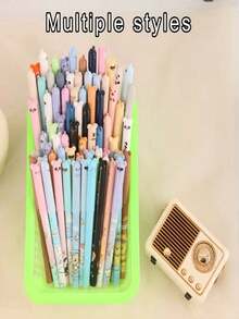 32pcs Bear Pattern Erasable Pen Set [10 Pens + 20 Refills + 2 Erasers/32 Refills] Neutral Pens, Random Pattern Bear Neutral Pens, First Day Of School - Multicolor - View 7