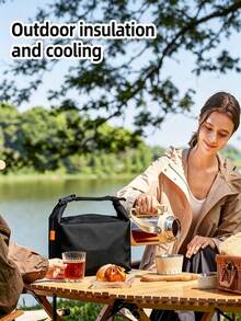 Large Capacity Insulated Cooler Bag - Portable Aluminum Foil Insulation, 2026 New Model, Essential For Outdoor Travel And Camping | Durable Zipper Closure (Non-Food Contact) - Multicolor - View 5