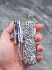 1pc 5ml Perfume Spray Bottle, Rhinestone Decor/With Keychain, Portable Perfume Refill Bottle, Liquid Storage Bottle, Bottom Fill, Self-Pump, Reusable Spray Bottle, Portable Cosmetic Bottle, Suitable For Home Use - Multicolor - View 8