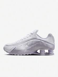 NIKE Shox R4 New Women's Versatile Retro Durable Cushioning Training Casual Sports Running Shoes HF5076-100 - Silver and White Splicing - View 1