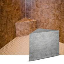 Banco Triangular de Ducha 57x40x50 cm Banco Listo para Baldosas Material de EPS Compuesto Asiento de Banco de Ducha Listo para Azulejos Carga de 200 kg Membrana Impermeable para Cuarto de Baño - 57x40x50 cm - Ver 9