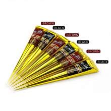 SRVAKK 3/4/12 Pcs DIY Tattoo Paste, Brown/Black Temporary Chemical Tattoo, Semi-Permanent Fingerprint Body Painting Ink, Waterproof Chemical Tattoo Paste, Suitable For Body Painting And Various DIY Patterns. - 彩色 - 查看 1
