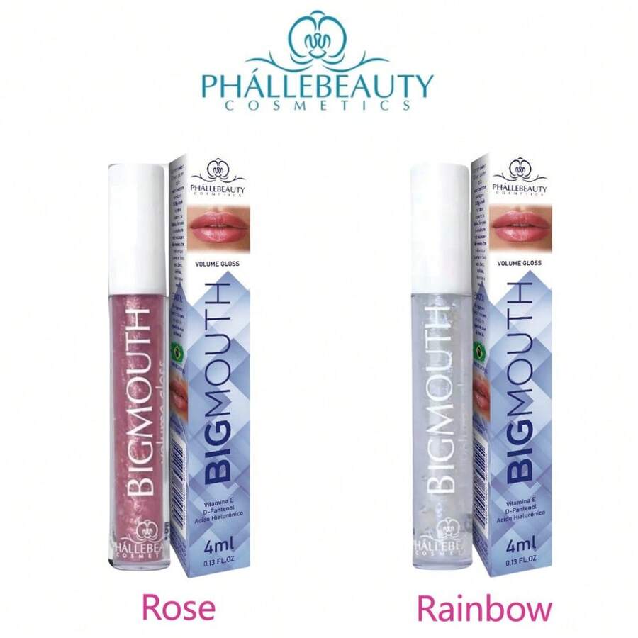 Gloss Labial BigMouth PhálleBeauty 4ml | Rosa ou Incolor | Ácido Hialurônico e Vitamina E - rainbow+rose - Visão 1