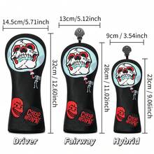1PC Sets Driver Fairway Wood Hybrid Club Head Covers, Stylish Golf Club Covers Suitable For Men Women Outdoor Golfers, Durable Golf Club Protector - Multicolor - View 10
