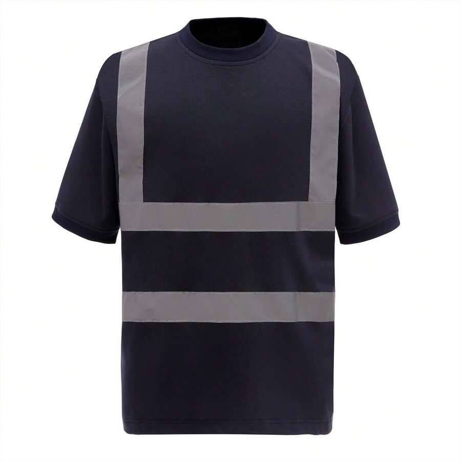 Yoko Mens Hi-Vis Short Sleeve T-Shirt - Navy - View 1