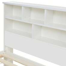 Solid Wood Bed Frame With Drawers And Slatted Base, Ideal Children's Room 90x200cm White - 白色 - 查看 8