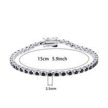 emejewe 1D VVS1 Moissanite Tennis Bracelet, Original S925 Sterling Silver Plated With White Gold, Comes With GRA Certificate, Unisex - Black - View 37