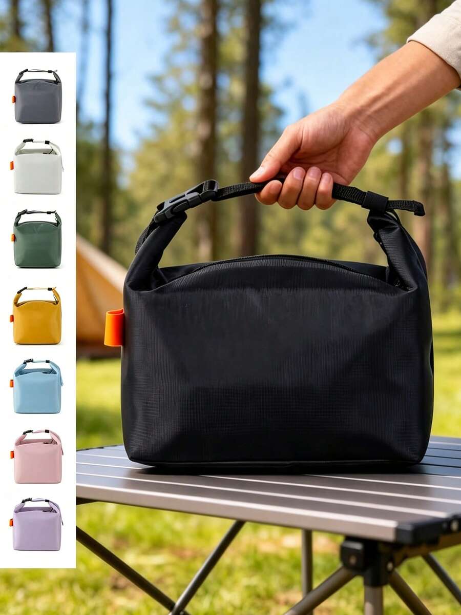 Large Capacity Insulated Cooler Bag - Portable Aluminum Foil Insulation, 2026 New Model, Essential For Outdoor Travel And Camping | Durable Zipper Closure (Non-Food Contact)