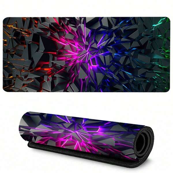 1pc Cool Honeycomb Design Gaming Mouse Pad, Anti Slip Rubber Mouse Pad, For Home And Office Use,Large Size E-Sports Game Desktop Mat, Adopting Durable Rubber Design, Long Keyboard Pad, For Gaming Work And Office