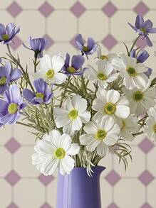 Joivida 1pc 43cm Bohemian Style Chrysanthemum & Daisy Artificial Flower Bouquet, Mulberry Flower, DIY Home Decor, Suitable For Tabletop/Photography Props, All Season Home Decoration, Cosmos Flowers - Multicolor - View 2