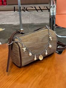 Women's Crossbody Phone Bag With Shell Charm, Fashionable Minimalist ...