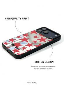GIIPPA 1 buah Casing Ponsel Kustom Motif Bintang Cermin, Kompatibel dengan iPhone 17/16/15/14/13/12/11 Pro Max Air, Hadiah Kembali ke Sekolah, Hadiah Wisuda, Hadiah Liburan, Hadiah Hari Valentine, Hadiah Ulang Tahun - MultiWarna - View 5
