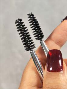 1 Stück funkelnder Strass-Augen-Make-up-Pinsel, erschwingliches tragbares Make-up-Pinsel-Set; enthält doppelseitigen Augenbrauenpinsel, Wimpernkamm, Concealer-Pinsel, Unteraugen-Schattenpinsel, spiralförmigen Augenbrauenkamm, Reise-Essential, Make-up-Werkzeug - Verschiedenfarbig - Übersicht 3
