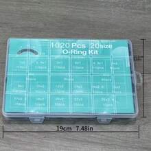 1020pcs Nitrile Rubber O-Ring Seal Set, Standard Round Cross-Section High Elasticity Synthetic Rubber Gasket Assortment, Full Set Includes 20 Common Standard Sizes, Oil-Resistant, Waterproof, High-Pressure Resistant, Wear-Resistant, Leak-Proof Multi-Sealing Performance, Suitable For High-Pressure Washers, Various Gas Sealing Components, Household Water Pipes, Automotive Oil Lines - Multicolor - View 5