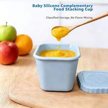 4pcs Portable Airtight 180ml/6oz Baby Food Container Set, Cute Design Snack Storage Box For Toddlers & Kids - Multicolor - View 5