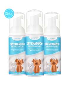 GJYC PET 2 Fl Oz 無水乾洗泡沫深層清潔柔順理結保濕寵物毛髮護理產品，適用於幼貓與成貓，清新香氣 - 藍色 - 查看 11