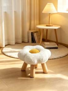 Squishies 柔軟凳子 可拆卸可水洗 房間裝飾 臥室裝飾 節日必備 鞋凳 腳凳 花盆桌 適合可愛舒適風格房間 - 白色 - 查看 7