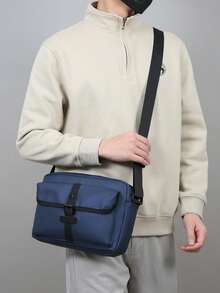 Men's Japanese Minimalist Crossbody Shoulder Bag, High-End Casual Commute Travel Daily Large Capacity Messenger Bag - Multicolor - View 11