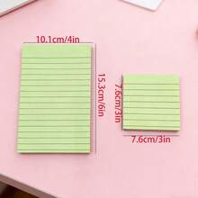 100 Sheets Colorful Horizontal Lined Sticky Notes, Portable Self-Adhesive Memo Pads, Aesthetic Stationery For Students & Office Workers, Back To School School Supplies - one-size - View 2