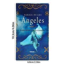 Spanish Tarot Cards Angel Oracle Deck Spanish Spiritual Card Set Divine Guidance Angelic Messages Inspirational Pocket-Sized - Light Grey - View 6