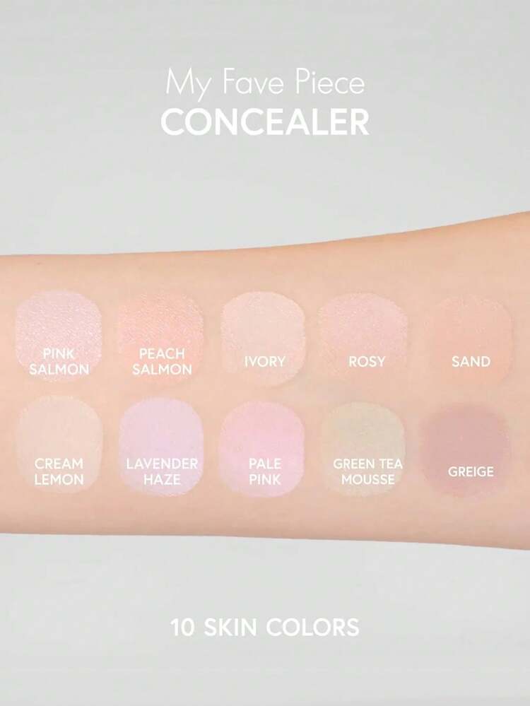 HOLIKA HOLIKA MY FAVE PIECE Concealer 04 Peach Salmon 2g/0.07oz Pigmen Tinggi, Daya Tutup yang Dapat Dibangun, Mudah Dibaurkan, Hasil Akhir Alami, Cocok untuk Semua Warna Kulit, Tahan Lama, Kapasitas Besar, Menutupi Lingkaran Hitam dan Noda, Hadiah K-Beauty - 4. IKAN SALMON PERSIK - View 9