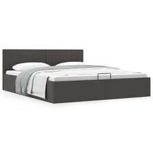 vidaXL Storage Bed, Hydraulic Upholstered Bed, Double Bed, Bedroom Bed, Fabric Bed, Bed Frame, Bed Base With Storage, Dark Granite, 180x200cm - Dark Grey - View 2