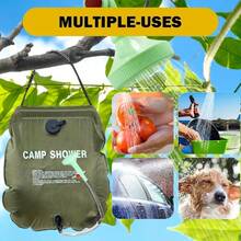 1pc 5.28 Gallon Portable Camping Shower Bag - Durable Outdoor Shower With Adjustable Hose, Lightweight And Easy To Store, Perfect For Camping, Beach, RV And Backyard Use, Enjoy Shower Anytime, Camping Shower | Adjustable Hose Shower | Durable PVC Material, Camping Shower Bag - Random - View 5
