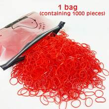 1 Bag 1000pcs Dopamine Colorful Rubber Bands Hair Ties, Non-Damaging Hair Accessories, Multi-Purpose Hair Bands, Transparent Mini Elastic Hair Ties, Small Ponytail Rubber Bands, Gift - Multicolor - View 12