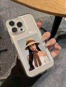 1件客製化個人照片 DIY 姓名小愛心圖案超薄透明 TPU 手機殼，適用 Apple Duo/18ProMax/17ProMax/16Pro/15/14Plus/13Pro/12ProMax/11/XsMax/8/7/6Plus，商務質感，送給老闆、朋友、父親、母親、男友、女友的最佳禮物 - 無色 - 查看 5