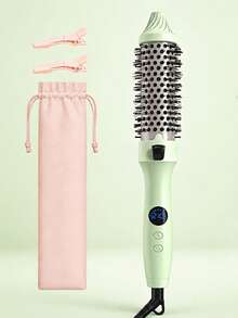 GENAI Hot Air Straightening Brush For Thick, Unruly Hair – 3-In-1 Styler For Straightening And Curling Hair, Heated Round Comb Attachment, Fast Heating Ceramic Technology, 3 Colors - EU C Type Plug(220-240V) - View 11